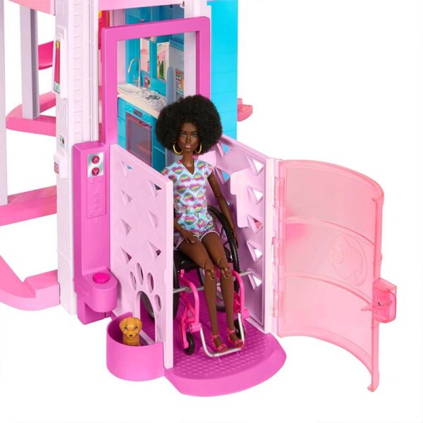 Mattel Barbie Dreamhouse, 75+ Pieces, Pool Party Doll House With 3 Story Slide - Image 8