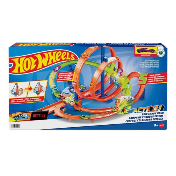 Mattel Hot Wheels Epic Crash Dash Track Set - Image 2