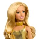 Mattel Barbie Fashionistas Doll #222, Petite With Blonde Wavy Hair, Golden Jumpsuit, 65th Anniversary