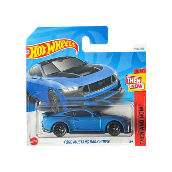 Hot Wheels Ford Mustang Dark Horse (Matt Blue & Matt Black) 10/10 Then and Now - 2024-250/250 (Short Card) - HRY93 - Image 2