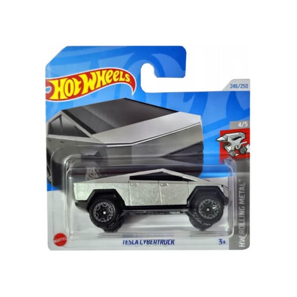 Hot Wheels - Tesla Cybertruck - HW Rolling Metal 4/5 - HTB55 - Short Card - ZAMAC - Mattel 2024 - 1:64 - Image 2
