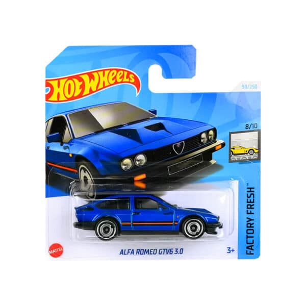 Hot Wheels - Alfa Romeo GTV6 3.0 - Factory Fresh 8/10 - HTF13 - Short Card - Blue Metallic - Mattel 2024 - 1:64 - Image 2