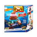 Mattel Hot Wheels City Track Set With 1 Hot Wheels Car, Ice Cream Shop Playset