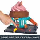 Mattel Hot Wheels City Track Set With 1 Hot Wheels Car, Ice Cream Shop Playset