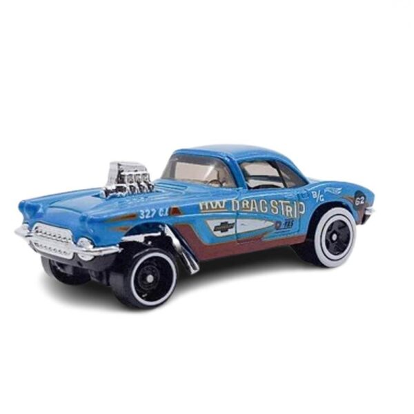Hot Wheels  Drag Strip (1988 Ford T-Bird, 1962 Corvette Gasser, Hot Wired, Nitro Doorslammer & Mustang Funny Car) 5 Vehicle Pack (HTV54) - Image 3