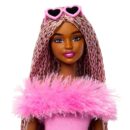 Mattel Barbie Deluxe Style Doll #4 in Soft Pink Jumpsuit, Pink And Brown Braided Hair