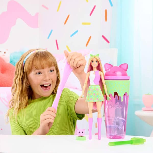 Mattel Barbie Pop Reveal Shakes Series Doll & Accessories Set, Scented Cute Kitten Fashion Doll - Image 5