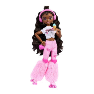 Mattel Barbie Dream Besties “Brooklyn” Roller Skating Fashion Doll With 9 Music & Video Themed Accessories