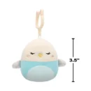 Jazwares Squishmallows - Clip-On: Buddy Squad - Blue & White Parakeet - Tycho (3.5 Inch)