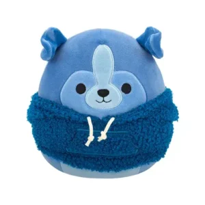 Jazwares Squishmallows - Core: Style Squad - Navy Blue Tonal Sheltie with Navy Blue Woolly Hoodie - Botera (7.5 Inch)