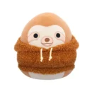 Jazwares Squishmallows - Core: Style Squad - Tan Tonal Sloth with Tan Woolly Hoodie - Sherman (7.5 Inch)