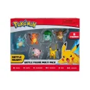 Jazwares Pokemon - Battle Figure Multi Pack Games: Nintendo - (Eevee - Pikachu - Charmander - Squirtle - Bulbasaur - Jigglypuff) 6 Figures