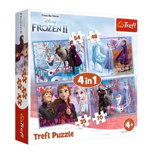 Trefl Puzzles - 4in1 - Journey into the unknown / Disney Frozen 2