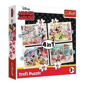 Trefl Puzzles - 4in1 (12, 15, 20, 24) - Minnie with friends / Disney Minnie
