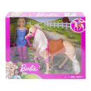 Mattel Barbie Doll & Horse Playset, Blonde Hair With Riding Accessories