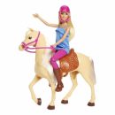 Mattel Barbie Doll & Horse Playset, Blonde Hair With Riding Accessories