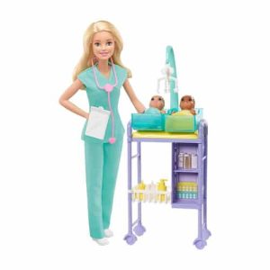 Mattel Barbie Doctor Doll Career Playset ASST