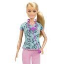 Mattel Barbie Nurse Fashion Doll Dressed in Medical Scrubs, White Shoes & Stethoscope Accessory