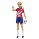 Mattel Barbie Soccer Doll Blonde, #9 Uniform Soccer Ball Cleats Socks 3 & Up