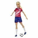 Mattel Barbie Soccer Doll Blonde, #9 Uniform Soccer Ball Cleats Socks 3 & Up