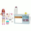 Mattel ​Barbie Doll Bakery Playset With Pink-Haired Petite Doll, Baking Station, 20+ Pieces