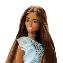 Mattel Barbie Fashion Doll Glitz Brunette in Teal Metallic Dress