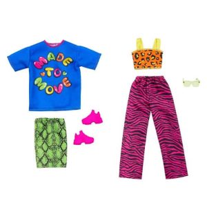 Mattel Barbie Clothes, Vibrant Fashion And Accessory 2-Pack For Barbie Dolls