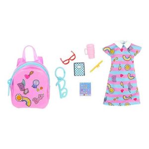 Mattel Barbie Clothes, Deluxe Bag With Outfit And themed Accessories- School Outfit