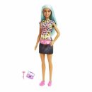 Mattel Barbie Makeup Artist Doll With Teal Hair And Career-Themed Accessories Like Palette And Brush