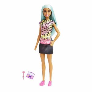 Mattel Barbie Makeup Artist Doll With Teal Hair And Career-Themed Accessories Like Palette And Brush