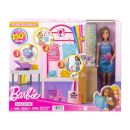 Mattel Barbie Make & Sell Boutique Playset With Brunette Doll, Foil Design Tools, Clothes & Accessories