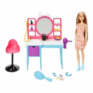 Mattel Barbie Doll and Hair Salon Playset
