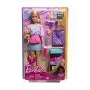 Mattel Barbie “Malibu” Stylist Doll & 14 Accessories Playset, Hair & Makeup Theme With Puppy & Styling Cart
