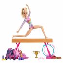 Mattel Barbie Gymnastics Playset With Blonde Fashion Doll, Balance Beam, 10+ Accessories & Flip Feature