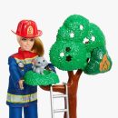 Mattel Barbie Firefighter Playset With Blonde Fashion Doll, Fire Station, 2 Pets & 10+ Accessories