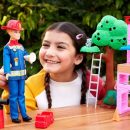 Mattel Barbie Firefighter Playset With Blonde Fashion Doll, Fire Station, 2 Pets & 10+ Accessories