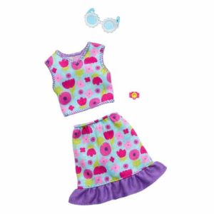 Mattel Barbie Fashion Assortment Of Doll Clothes, 1 Outfit & 2 Accessories For Barbie Dolls Assortment HRH39 (GWD96)