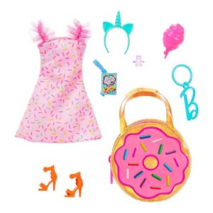Mattel Barbie luxury bag with outfit and accessories for Barbie Doll Assortment HRH49 (HJT42)
