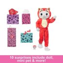 Mattel Barbie Cutie Reveal Costume-themed Series Doll & Accessories With 10 Surprises, Kitten As Red Panda