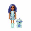 Mattel Barbie Chelsea Pop Reveal Boba Tea Series Doll in Tea Can-Inspired Package With 5 Surprises, Scented