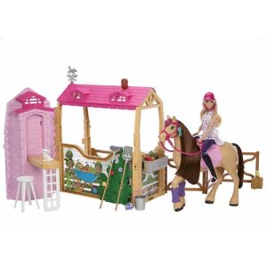 Mattel Barbie Mysteries: The Great Horse Chase Stable Playset With Doll, Toy Horse & Accessories, 25+ Pieces