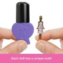 Mattel Barbie Mini Barbieland Fashionistas Dolls, 1.5-Inch Dolls in “Nail Polish” Container, Surprise Reveal