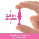 Mattel Barbie Mini Barbieland Fashionistas Dolls, 1.5-Inch Dolls in “Nail Polish” Container, Surprise Reveal