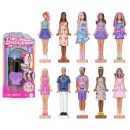 Mattel Barbie Mini Barbieland Fashionistas Dolls, 1.5-Inch Dolls in “Nail Polish” Container, Surprise Reveal