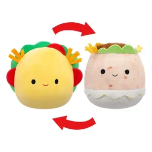 Jazwares Squishmallows - Flip-A-Mallows: Food Squad  - Tex Taco Flip to Bernardo Burrito (5 Inch)