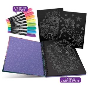 Nebulous Stars Black Pages Coloring Book