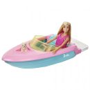 Mattel Barbie Doll And Boat With Puppy And Accessories, Floats in Water, For 3 To 7 Year Olds