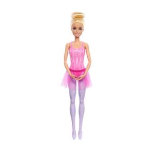 Mattel Barbie Ballerina Doll, Blonde Fashion Doll Wearing Purple Removable Tutu