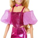 Mattel Barbie Deluxe Style Fashion Doll #5 in Metallic Pink Outfit With Corset Top And Accessories, Blonde