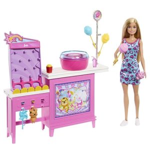Mattel Barbie Mysteries: Beach Detectives Barbie “Malibu” Doll, Cotton Candy Game Playset & Accessories